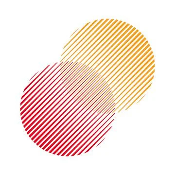 Two circles with transition Abstract simple logo for app or business Stock Illustration