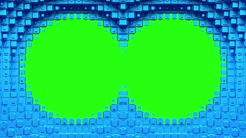 Two circular voxel holes 스톡 동영상 172302528