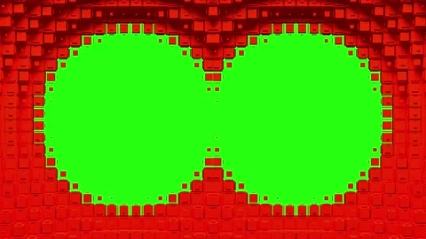 Two circular voxel holes 스톡 동영상 195107789
