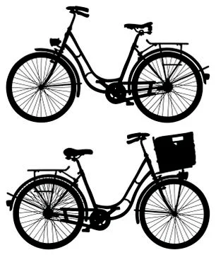 Two classic bicycles Stock Illustration
