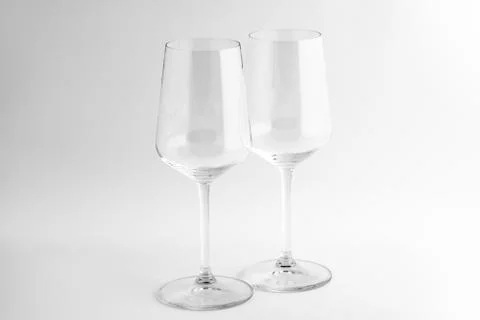 Two clean wine glasses Foto stock