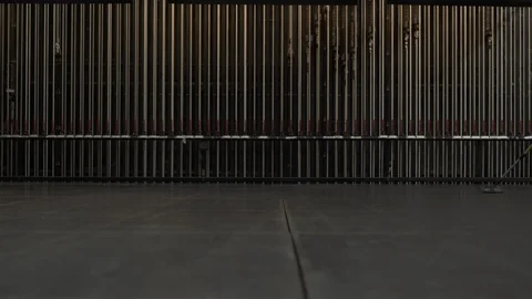 Two cleaners sweeping stage in opposite directions. 動画素材 88037843