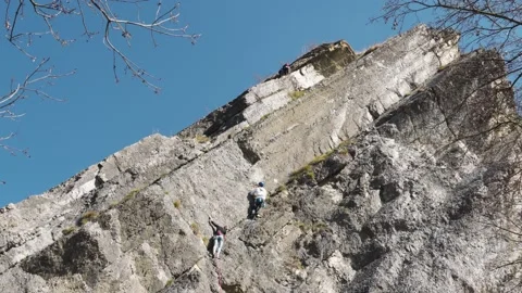 Two climbers Stock Footage 151724325