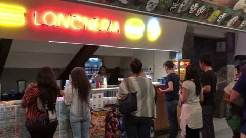 Two Clips Of Snack Bar In Arena Mexico, Lucha Libre, Mexico City Video stock 154537266
