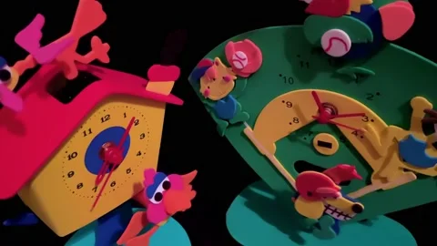Two Clocks Moving Video stock 238422017