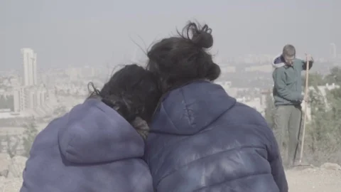 Two close friends looking out at view Video stock 82231873