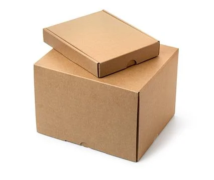 Two closed cardboard Box Stock Photos