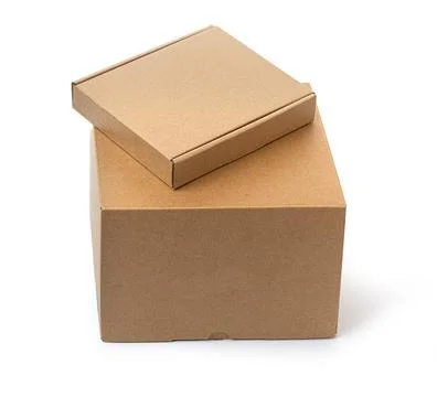 Two closed cardboard Box Stock Photos