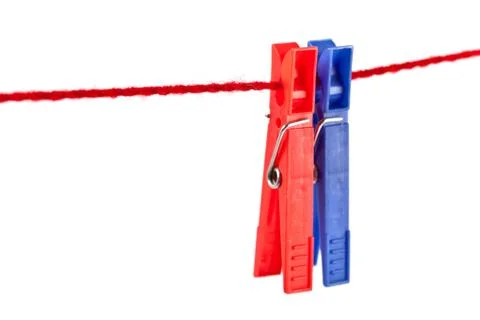 Two clothespins Stock-Fotos