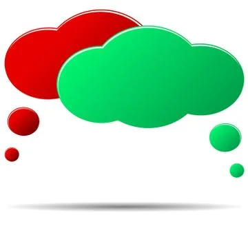 Two clouds 스톡 일러스트