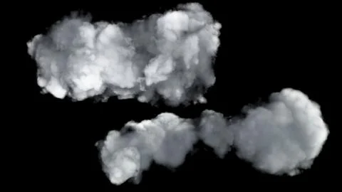 Two clouds texture render Stock Illustration