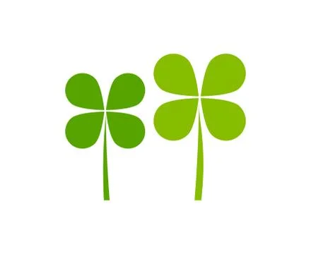 Two clovers leaves icon. Vector illustration Stock Illustration