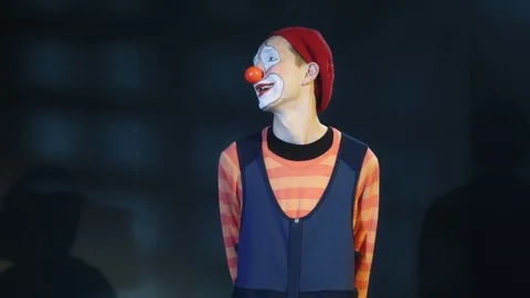 Two clowns are performing funny show Stock Footage 89375107