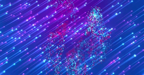 Two clusters entering center, merging into jellyfish form, stretching then Stock Footage 328265838
