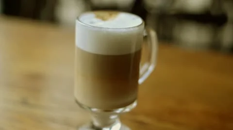 Two coffe latte Stock Footage 21817412