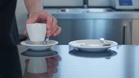 Two coffee cup prepared on the desk Vídeos de archivo 77423618