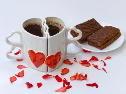 Two coffee cups against Stock Photos