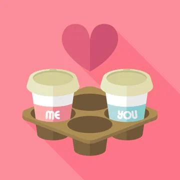 Two coffee cups Stock Illustration