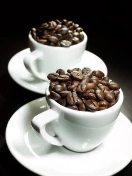 Two coffee cups Stock Photos