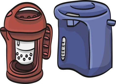 Two coffee makers Stock Illustration