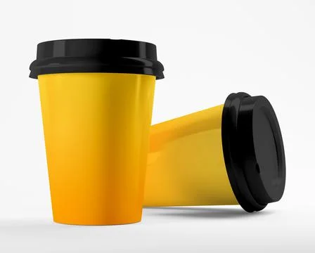 Two coffee mugs mock up Stock Illustration