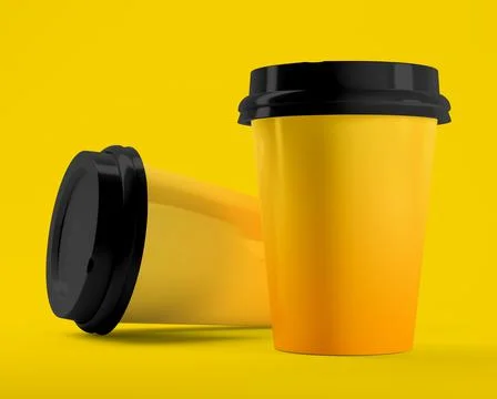 Two coffee mugs mock up Stock Illustration