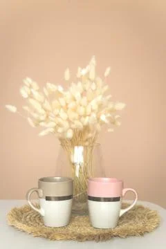 Two coffee or tea cup Stock Photos