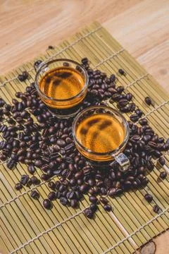 Two coffees Stock Photos