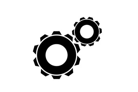 Two cogs icon illustration Stock Illustration