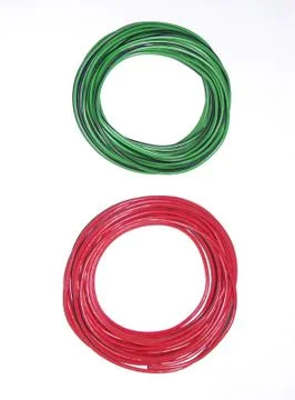 Two coil of wire Stock Photos
