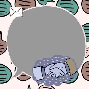 Two Colleagues Shaking Hands Congratulating Successful Teamwork Accomplishing Stock Illustration