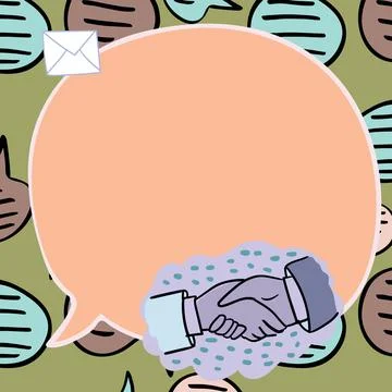 Two Colleagues Shaking Hands Congratulating Successful Teamwork Accomplishing Stock Illustration