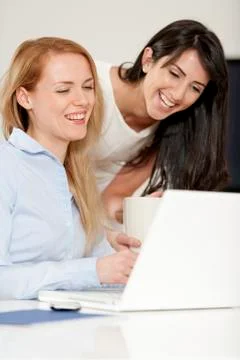 Two colleagues working together Stock Photos