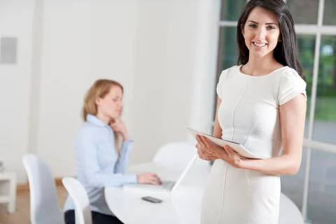 Two colleagues working together Stock Photos