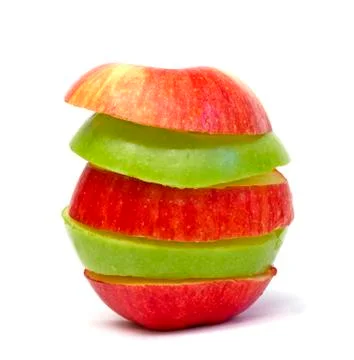 Two color apple Stock Photos