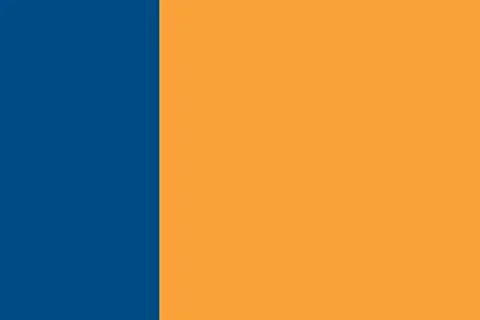 Two color background classic blue and contrast yellow color. Stock Illustration