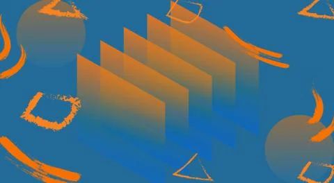 Two color background design. Gradient shapes composition. Futuristic design p Stock Illustration