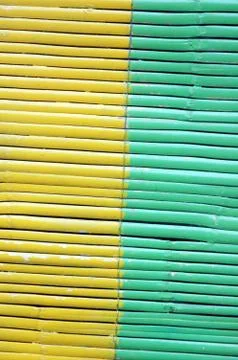Two color on bamboo curtain 写真素材
