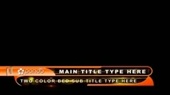 Two Color Bed Lower Third Stock After Effects