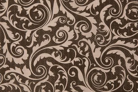 Two-color buckground floral pattern. Design for wallpaper, wrapping paper Stock Illustration
