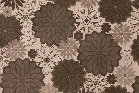 Two-color buckground floral pattern. Design for wallpaper, wrapping paper Stock Illustration