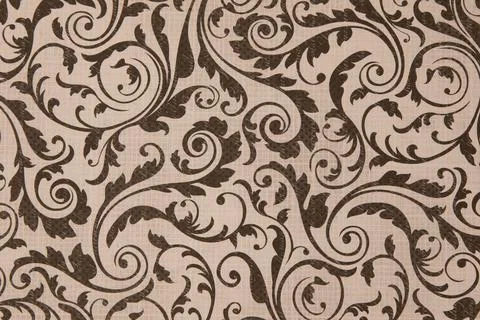 Two-color buckground floral pattern. Design for wallpaper, wrapping paper Stock Illustration