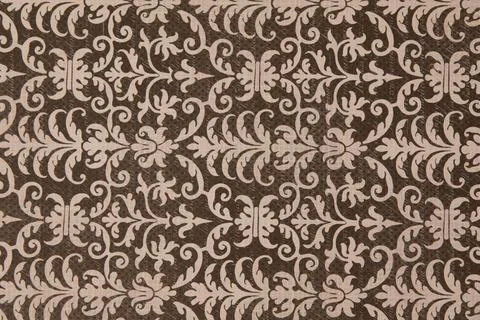 Two-color buckground floral pattern. Design for wallpaper, wrapping paper Stock Illustration
