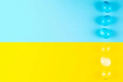 Two color easter egg background Stock Photos