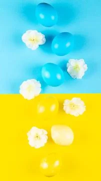 Two color easter egg background Stock Photos