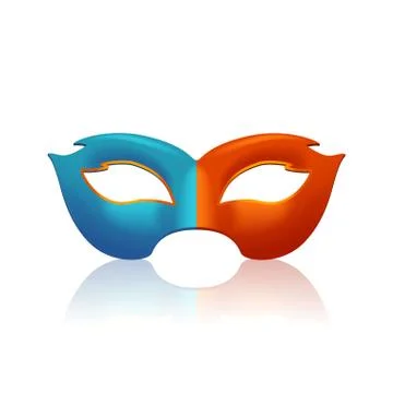 Two color mask Stock Illustration