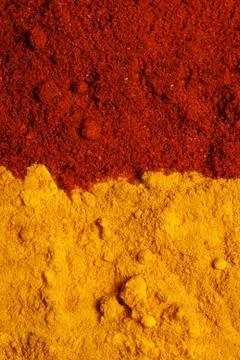 Two color spices  Stock Photos