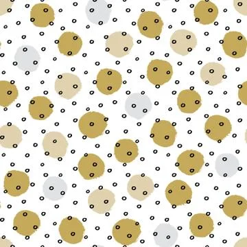 Two color textured polka dot background, seamless vector pattern Stock Illustration