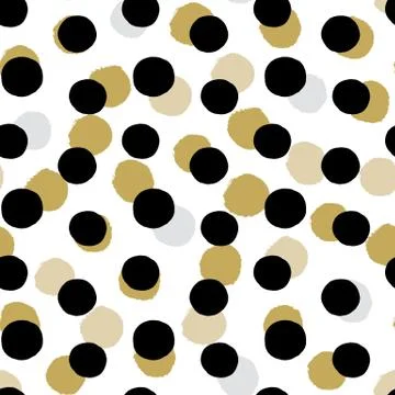 Two color textured polka dot background, seamless vector pattern. Stockillustratie