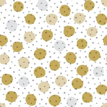 Two color textured polka dot background, seamless vector pattern. Illustrazione stock